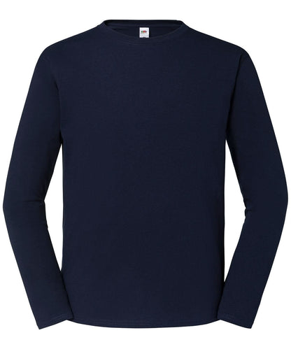 Iconic 195 Ringspun Premium Long Sleeve T SS434 - Deep Navy - Customisable T-Shirt