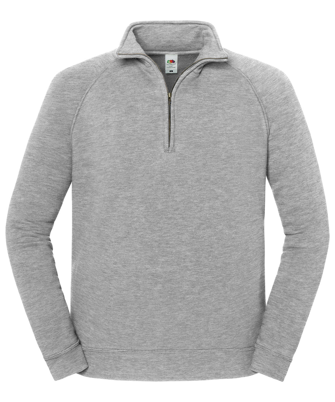 Iconic premium zip-neck sweat - 62288 - Athletic Heather* - Customisable Sweatshirts