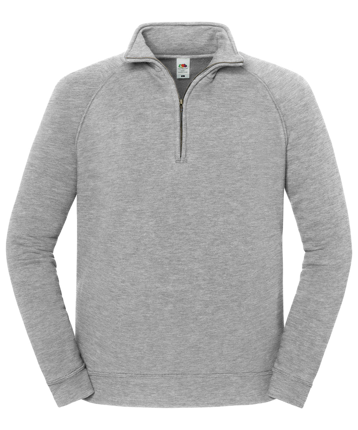 Iconic premium zip-neck sweat - SS444 - Athletic Heather* - Customisable Sweatshirts
