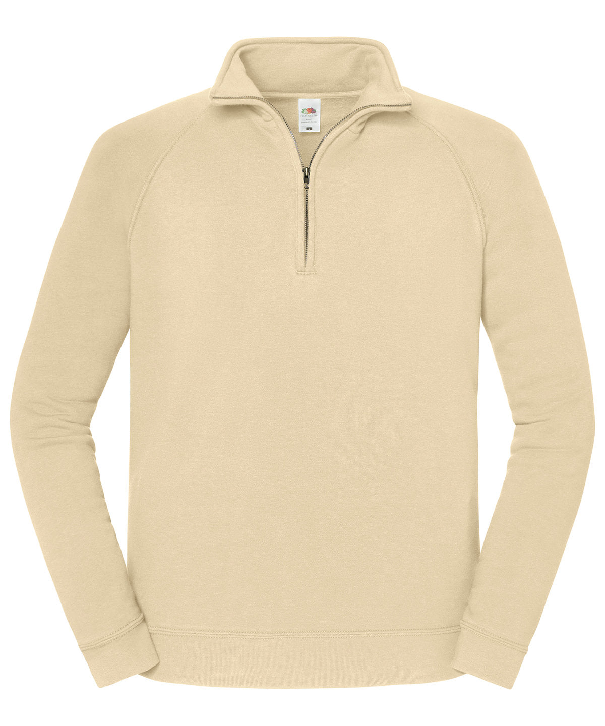 Iconic premium zip-neck sweat - SS444 - Desert Sand - Customisable Sweatshirts