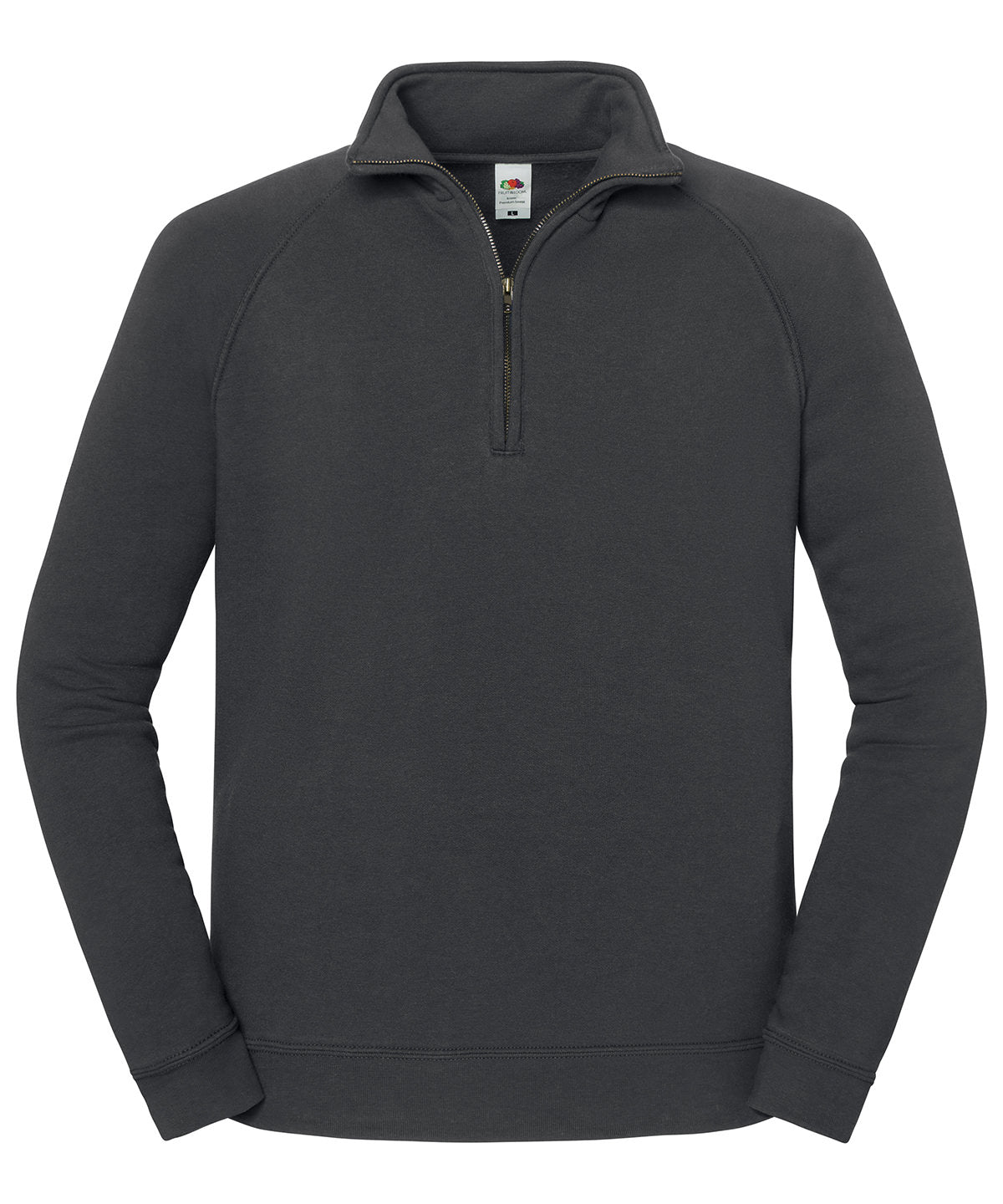 Iconic premium zip-neck sweat - SS444 - Light Graphite - Customisable Sweatshirts