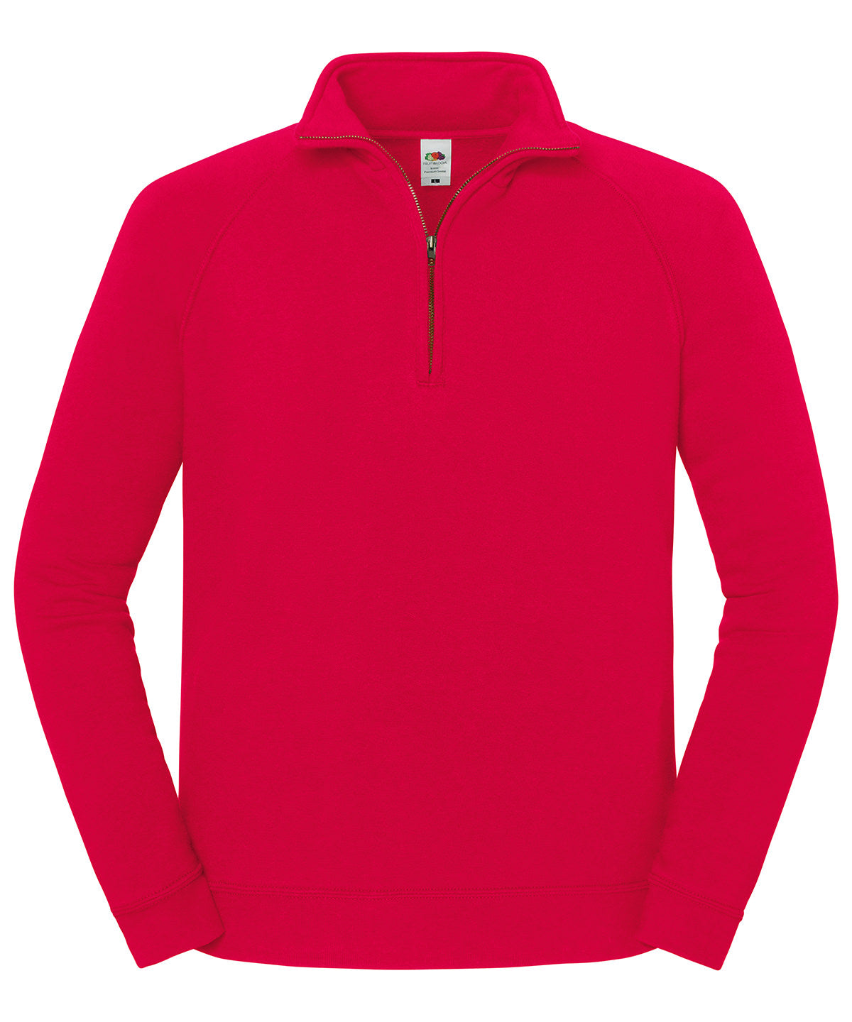 Iconic premium zip-neck sweat - SS444 - Red - Customisable Sweatshirts