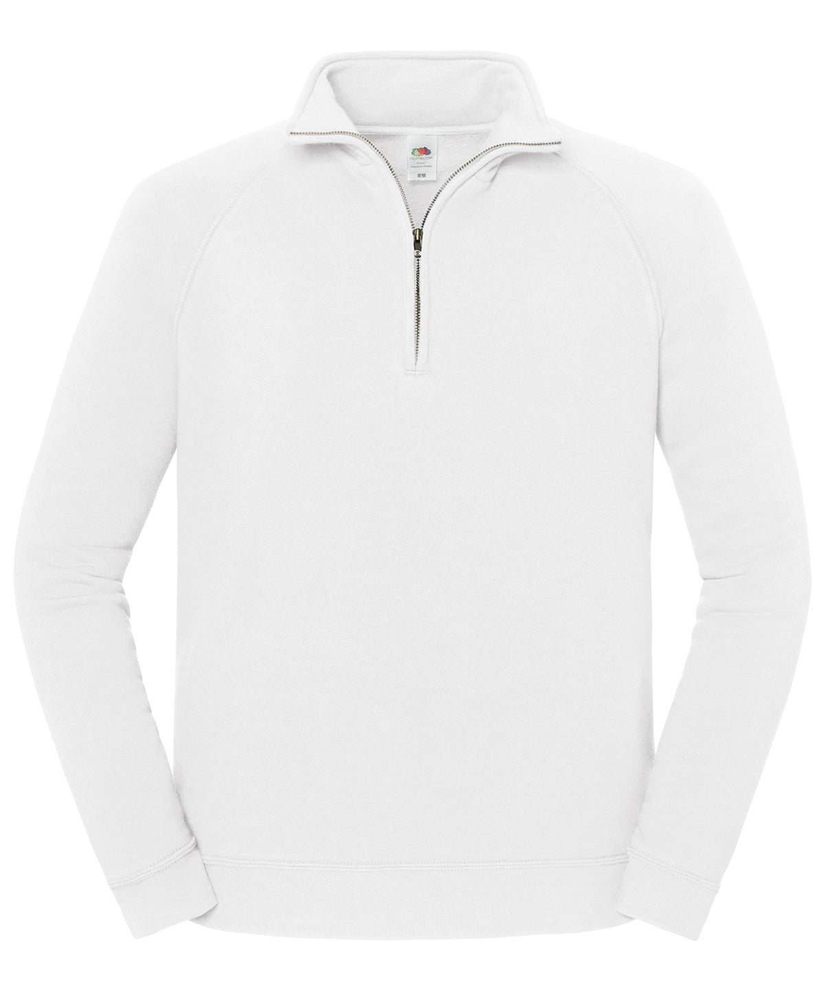 Iconic premium zip-neck sweat - SS444 - White - Customisable Sweatshirts