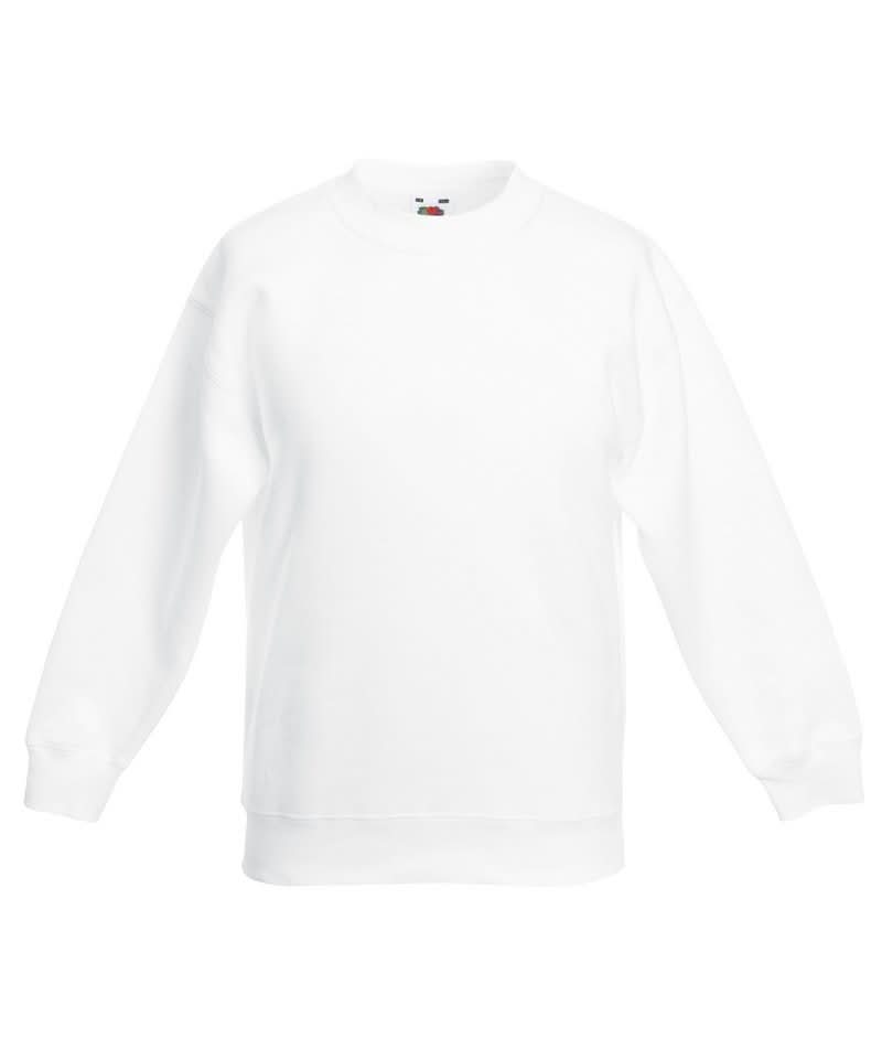 Kids Premium Set In Sweatshirt SS801 - White - Customisable Sweatshirts
