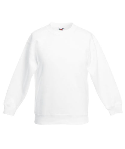 Kids Premium Set In Sweatshirt SS801 - White - Customisable Sweatshirts