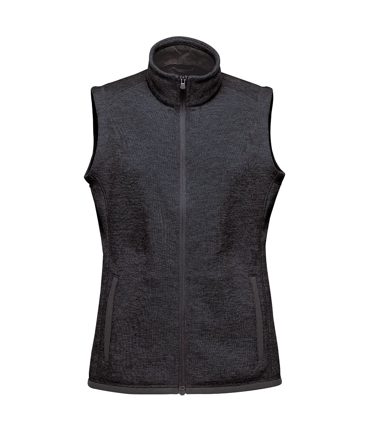 Stormtech Womens Avalante Fleece Vest ST207 - Black Heather - Customisable Bodywarmers