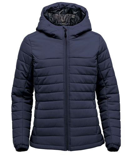 Stormtech WomenS Nautilus Quilted Hooded Jacket ST213 - Navy - Customisable Jacket