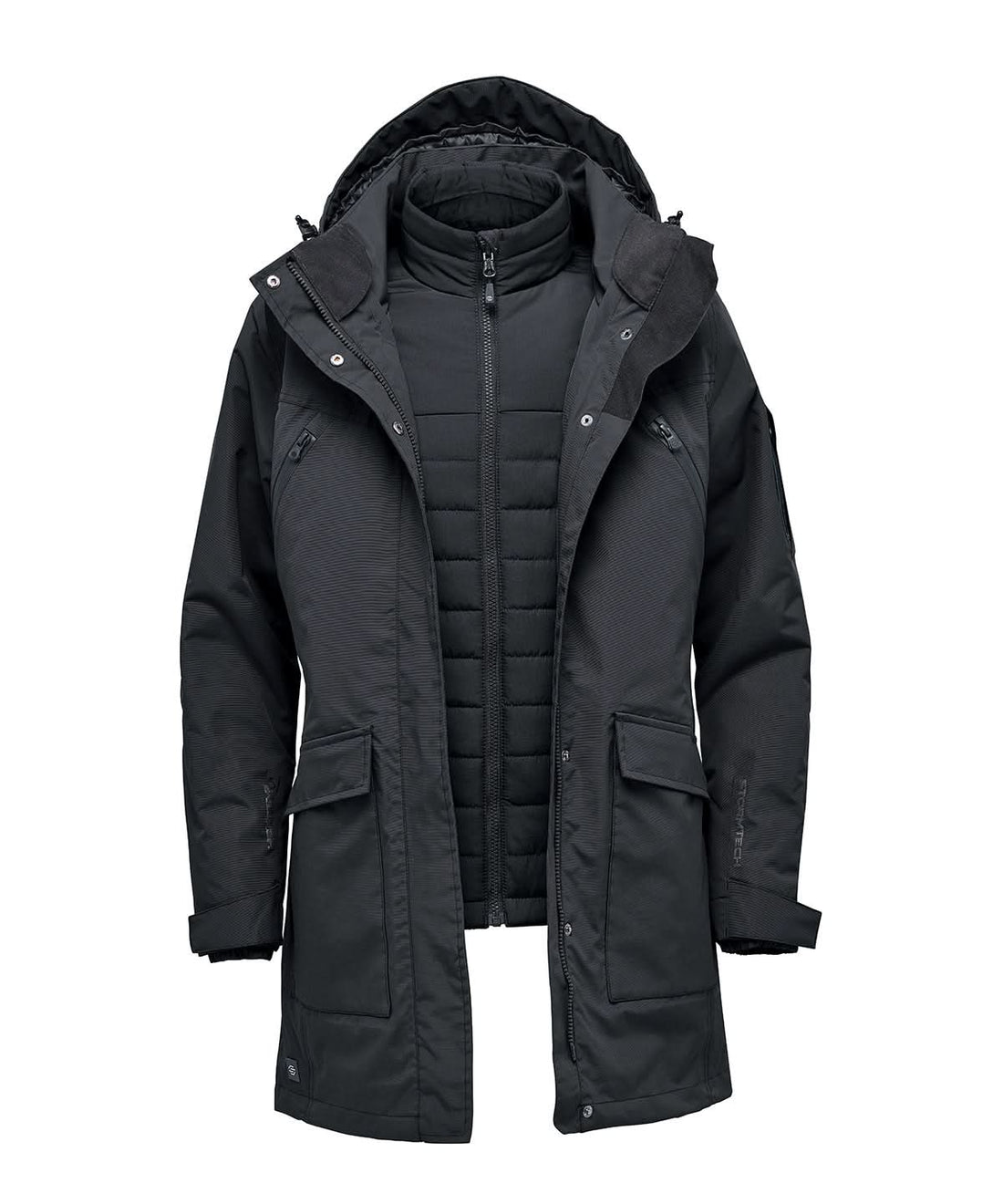 Stormtech WomenS Fairbanks 5 In 1 Parka ST217 - Black - Customisable Jacket