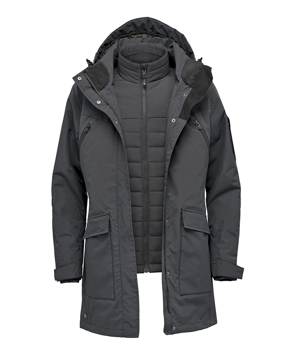 Stormtech WomenS Fairbanks 5 In 1 Parka ST217 - Graphite - Customisable Jacket