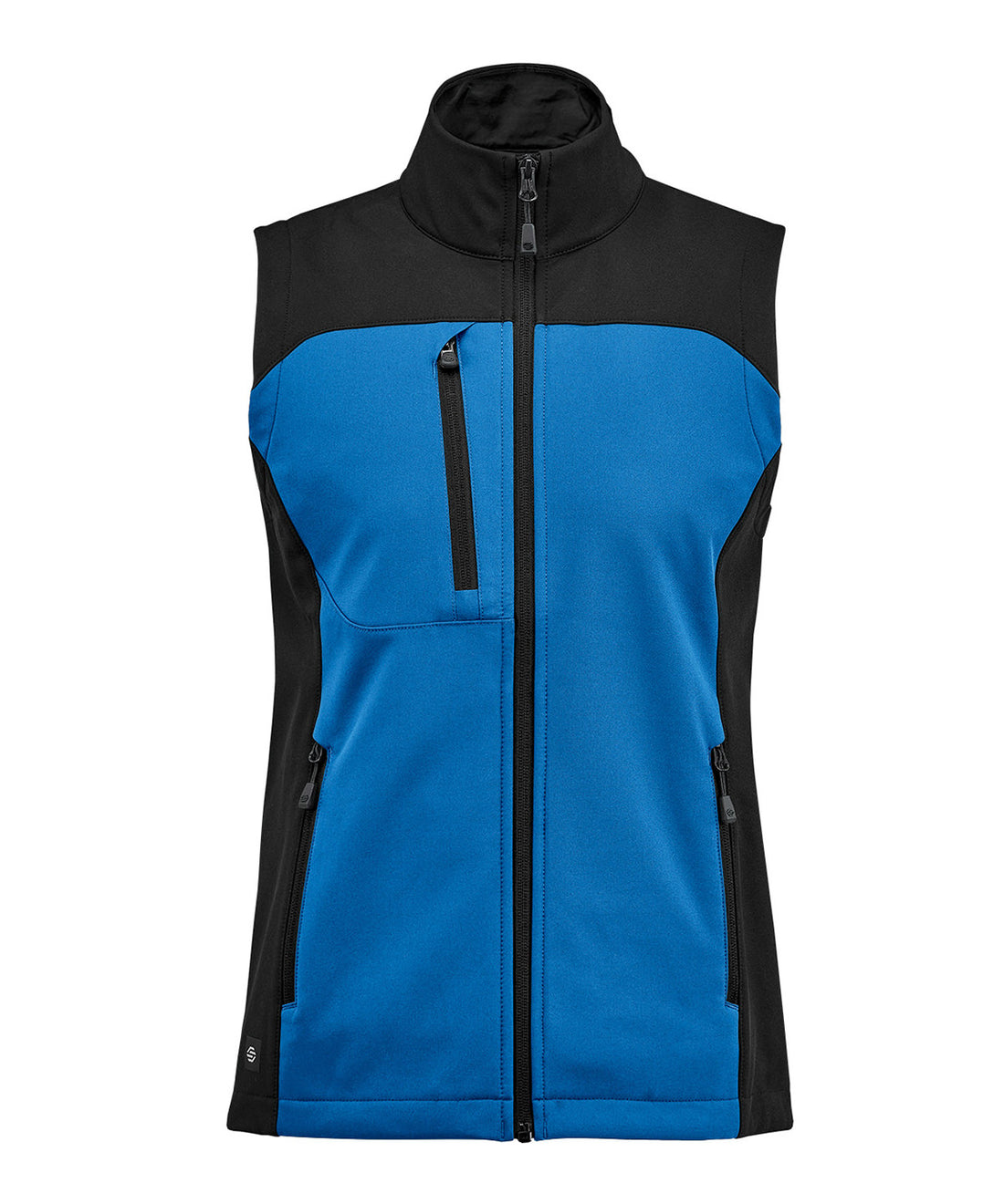 Women’s Cascades softshell vest - ST241 - Azure Blue Black - Customisable Gilets &amp; Body Warmers