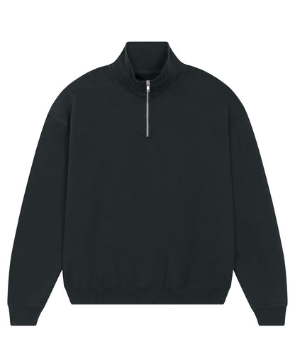 Stanley/Stella Unisex Miller dry 14 zip sweatshirt STSU795 SX216 - Black - Customisable Sweatshirts