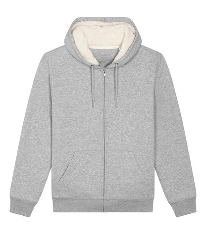 Stanley/Stella Unisex Hygger sherpa zip through sweatshirt STSU956 SX222 - Heather Grey - Customisable Sweatshirts