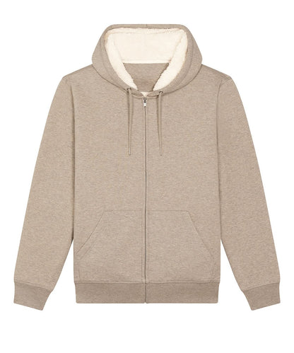 Stanley/Stella Unisex Hygger sherpa zip through sweatshirt STSU956 SX222 - Heather Sand - Customisable Sweatshirts