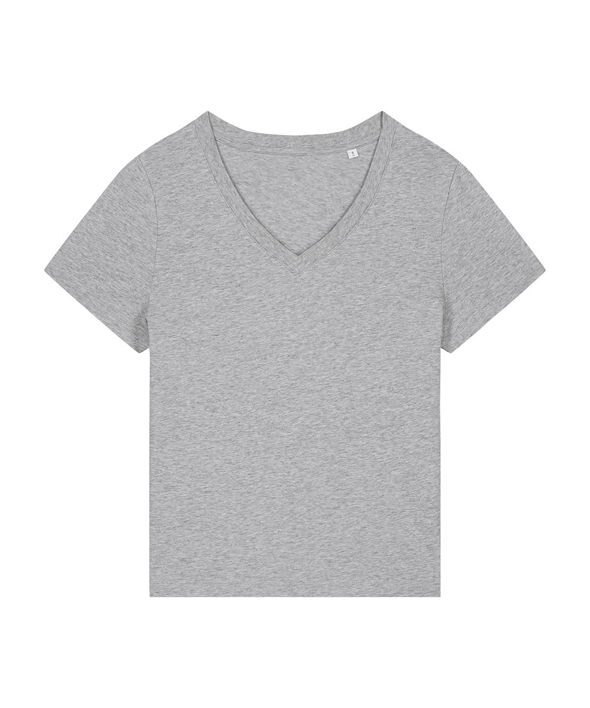 Stanley/Stella Womens Stella Isla v neck t shirt STTW176 SX720 - Heather Grey - Customisable T-Shirt