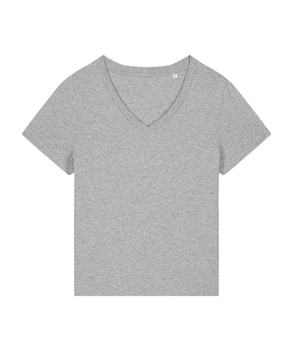 Stanley/Stella Womens Stella Isla v neck t shirt STTW176 SX720 - Heather Grey - Customisable T-Shirt