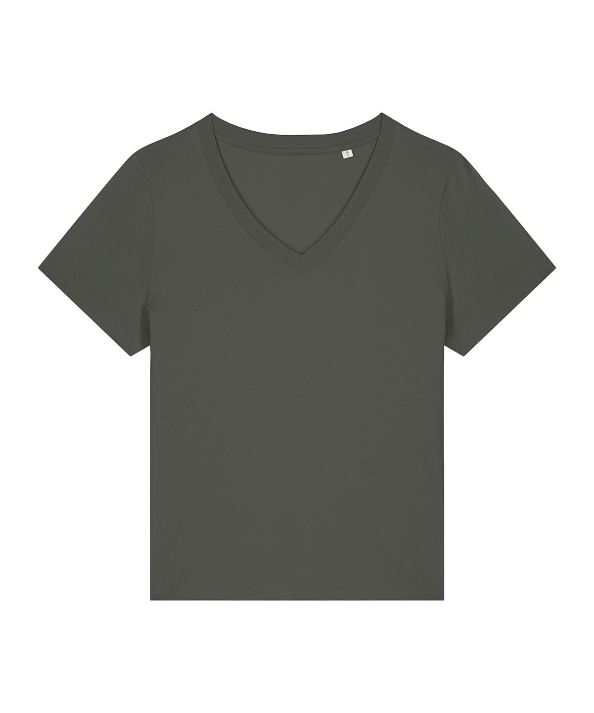 Stanley/Stella Womens Stella Isla v neck t shirt STTW176 SX720 - Khaki - Customisable T-Shirt