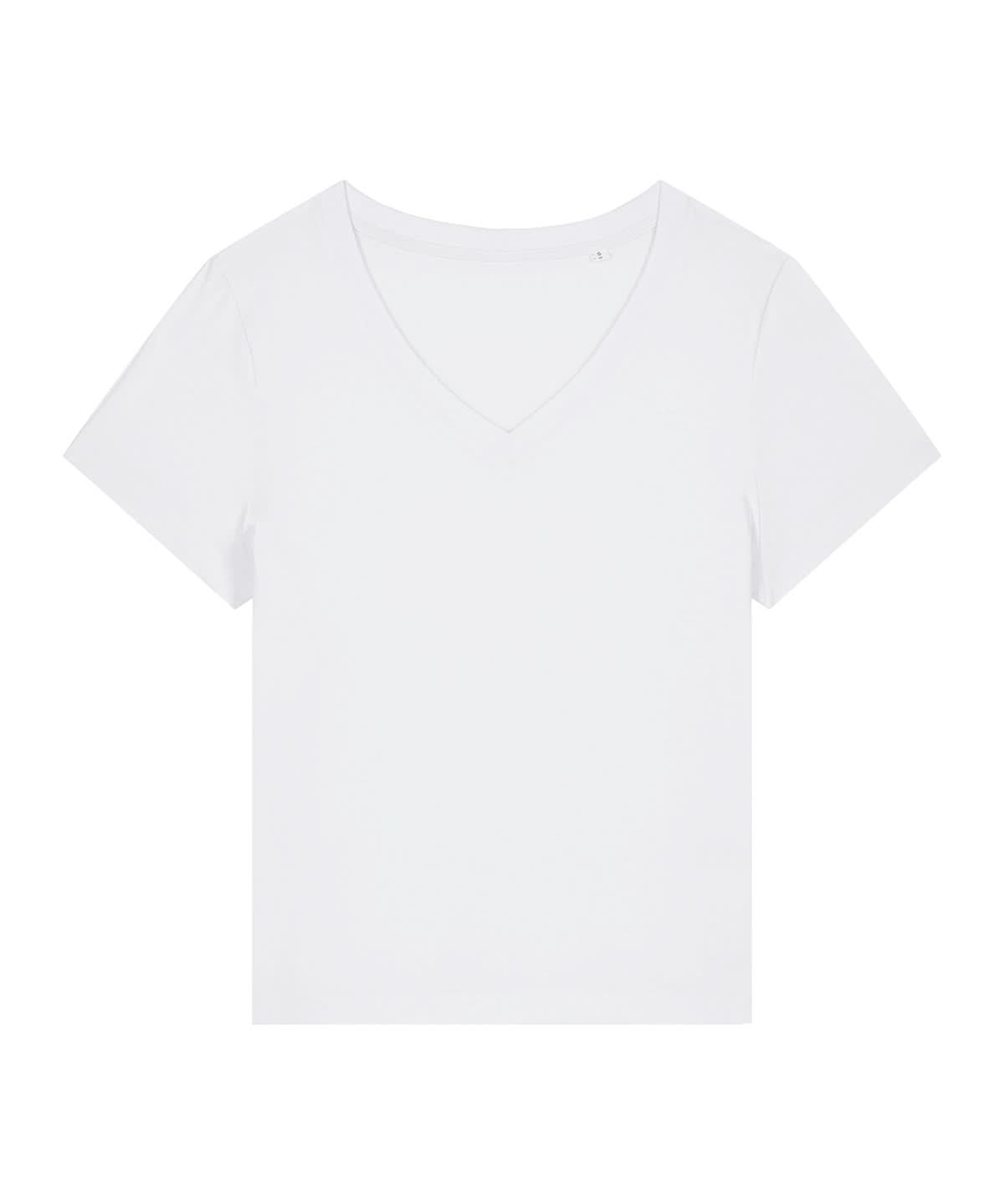 Stanley/Stella Womens Stella Isla v neck t shirt STTW176 SX720 - White - Customisable T-Shirt
