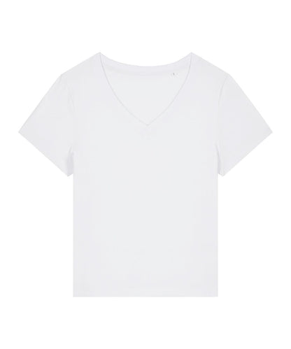 Stanley/Stella Womens Stella Isla v neck t shirt STTW176 SX720 - White - Customisable T-Shirt