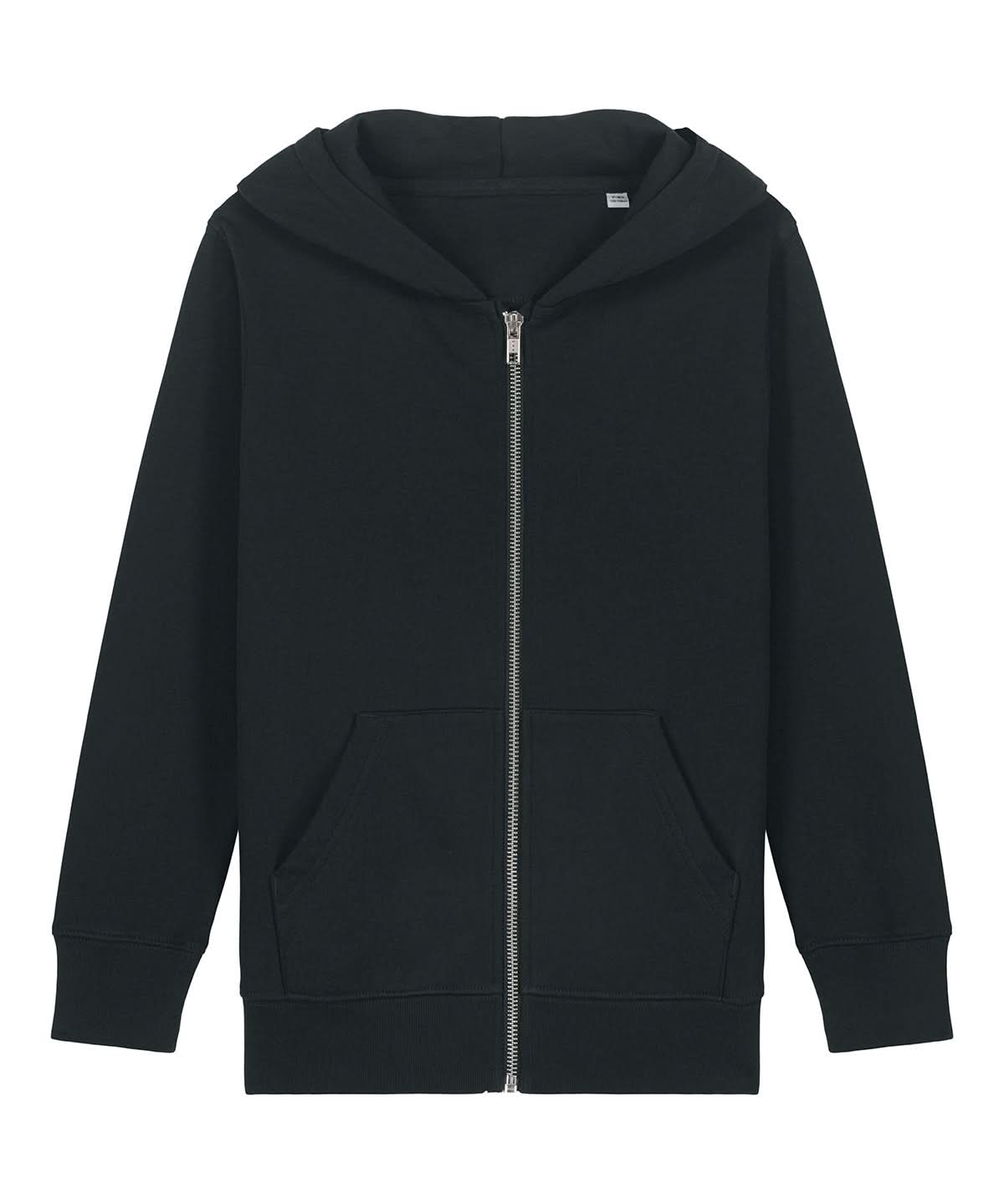 Stanley/Stella Kids Mini Cultivator 20 iconic zip thru hoodie sweatshirt STSK182 SX749 - Black - Customisable Hoodies