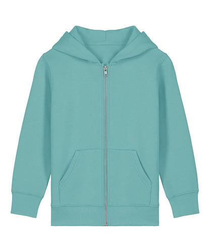Stanley/Stella Kids Mini Cultivator 20 iconic zip thru hoodie sweatshirt STSK182 SX749 - Teal Monstera - Customisable Hoodies