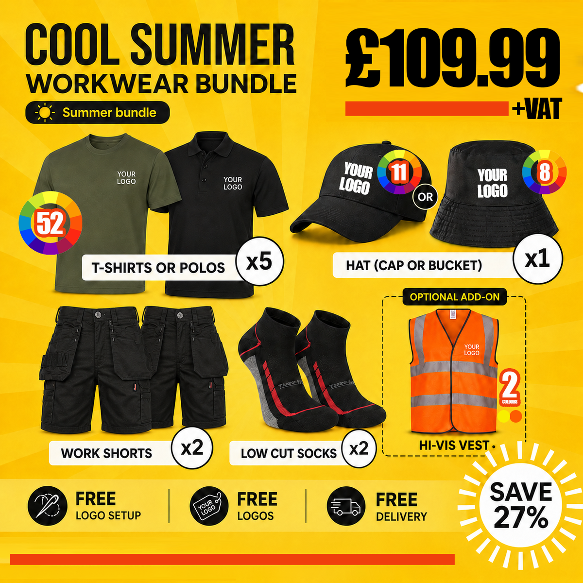 Cool Summer Workwear Bundle - - Customisable Bundle