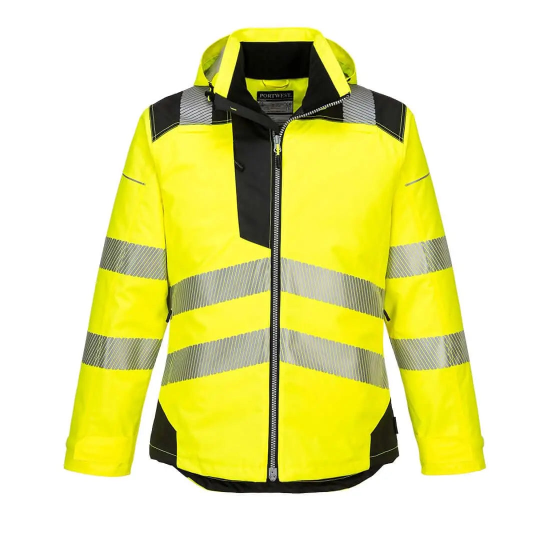 Pw3 Hi Vis Winter Jacket T400 - Yellow Black - Customisable Insulated Jackets