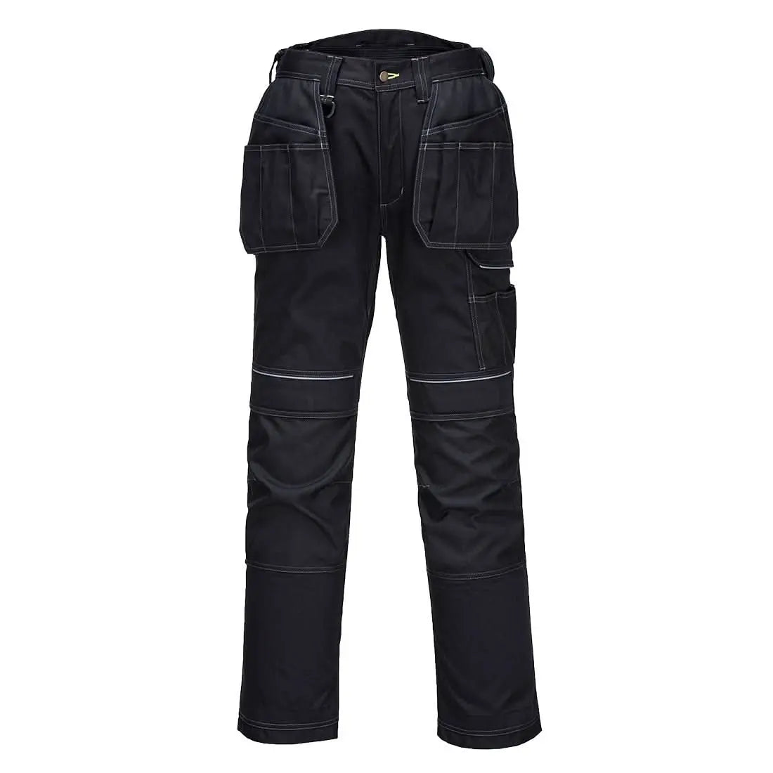 Pw3 Holster Work Trousers T602 - Black Short - Customisable Work Trousers