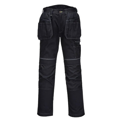 Pw3 Holster Work Trousers T602 - Black Short - Customisable Work Trousers