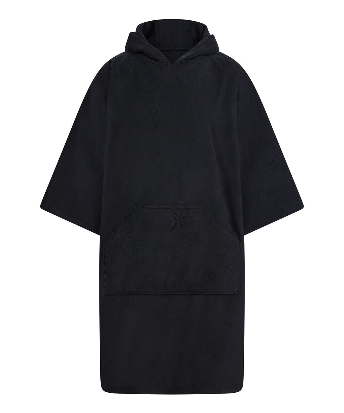 Towel City Adults poncho TC810 - Black One size - Customisable Robes