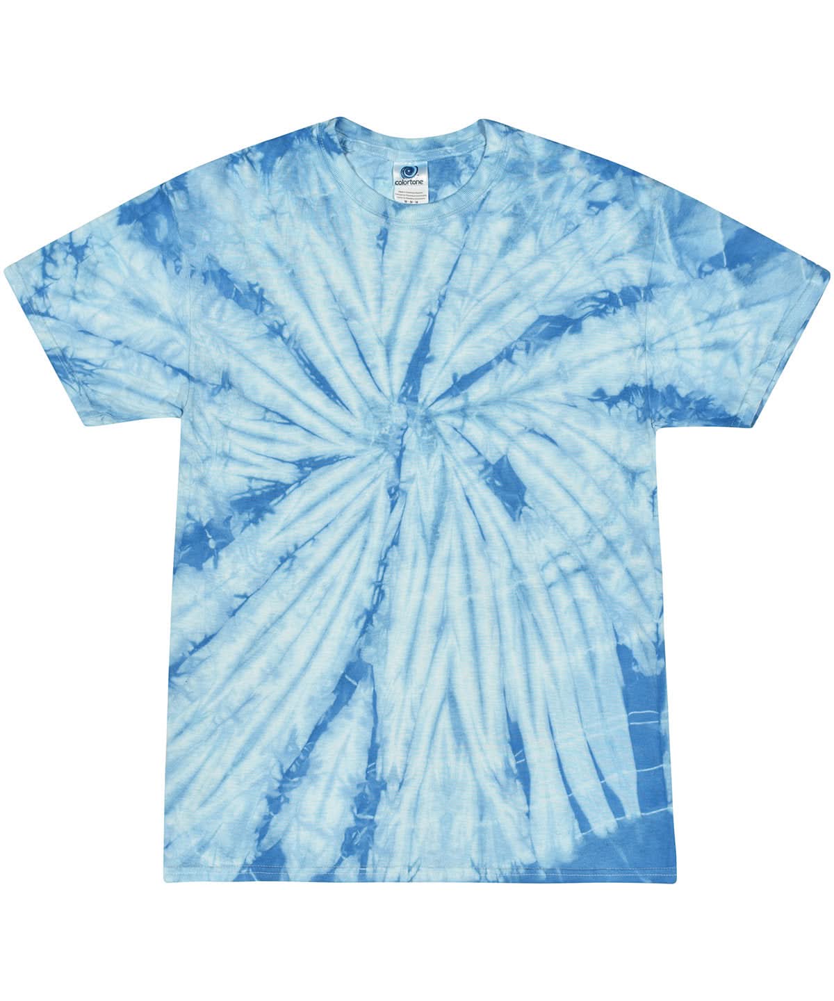 Colortone Tie Dye Shirt Spider Baby Blue TD02M - Spider Baby Blue - Customisable T-Shirt