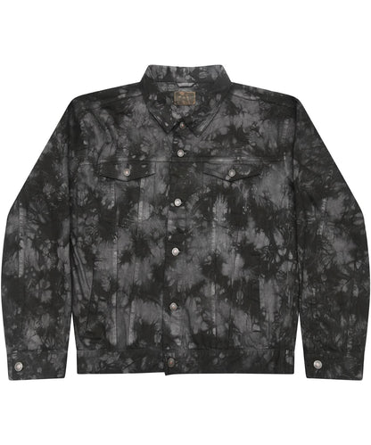 Colortone Tie dye denim jacket td32m - Crystal Black - Customisable Jacket