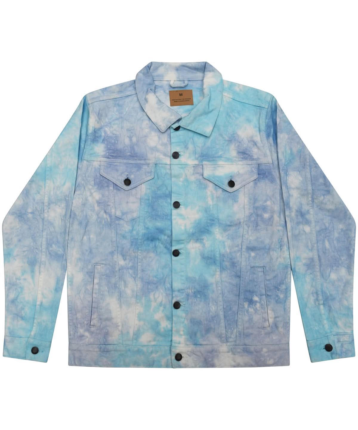 Colortone Tie dye denim jacket td32m - Lagoon - Customisable Jacket