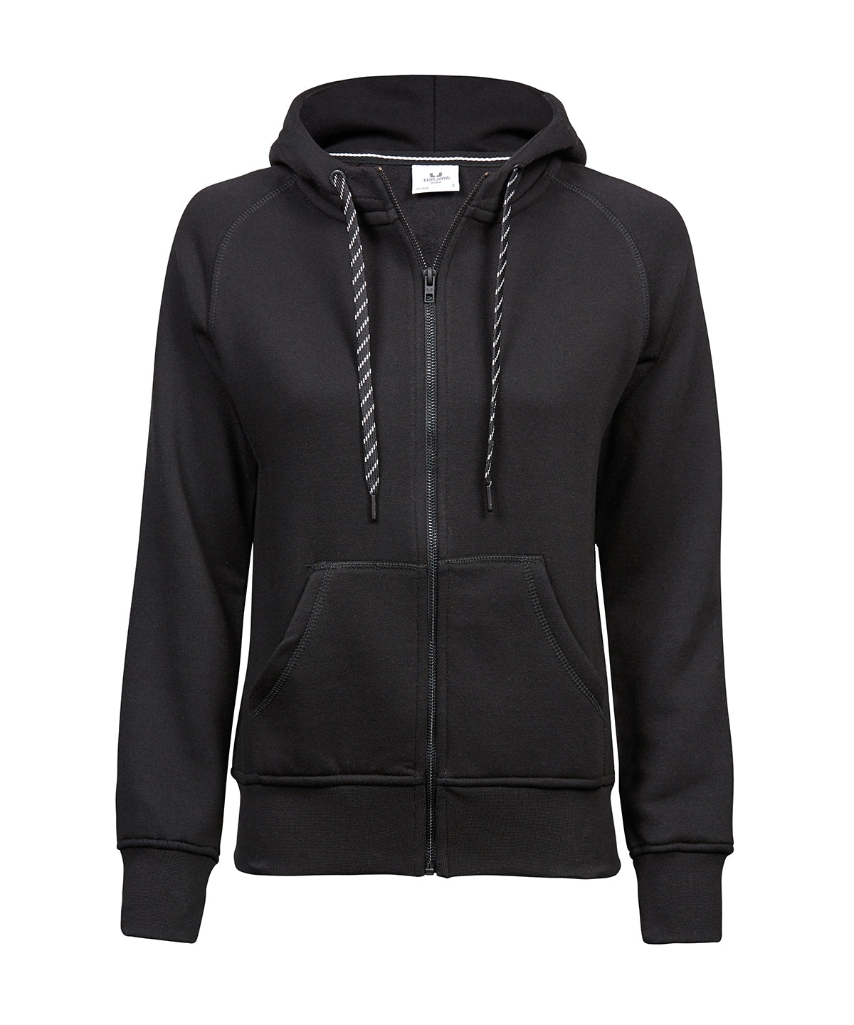 Women’s fashion full-zip hoodie (5436) - TJ055 - Black - Customisable Hoodies