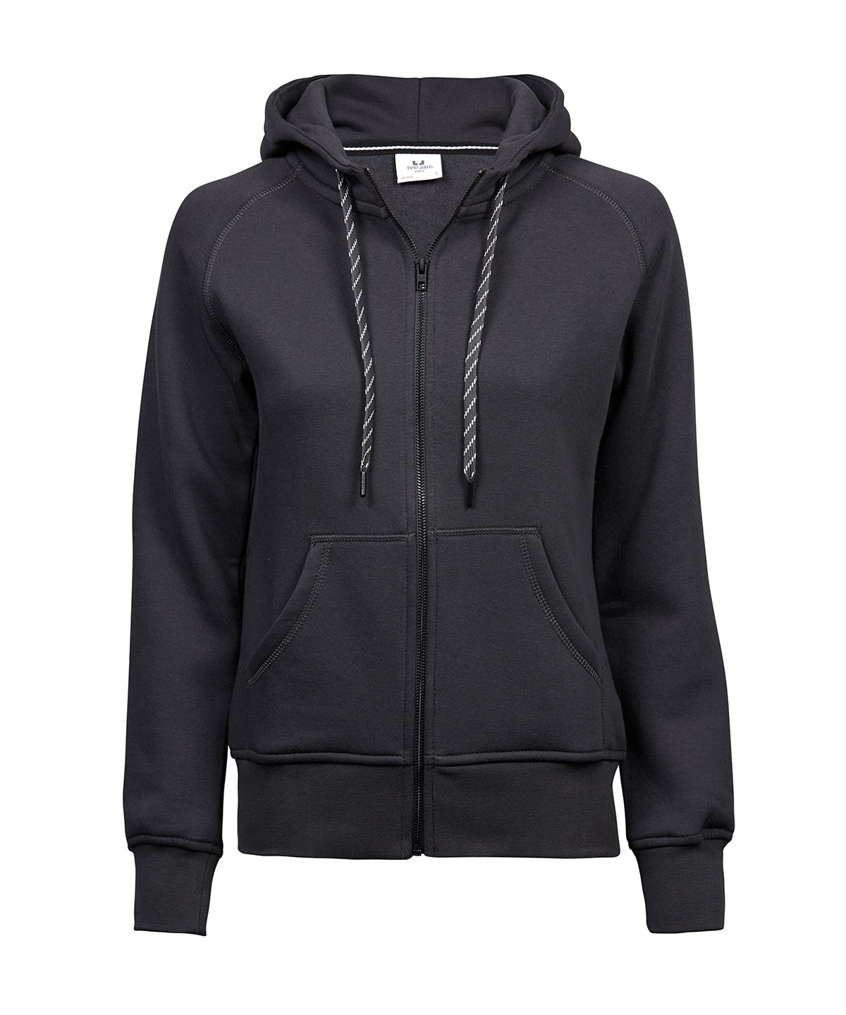 Women’s fashion full-zip hoodie (5436) - TJ055 - Dark Grey - Customisable Hoodies
