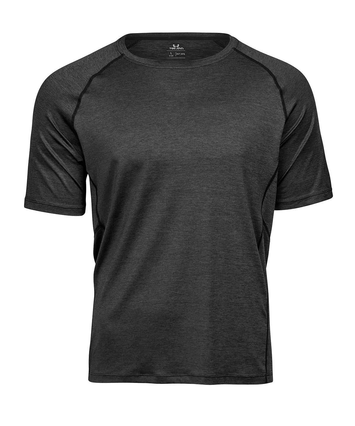 Mens CoolDry Tee - TJ7020 - Black Melange - Customisable T-Shirt