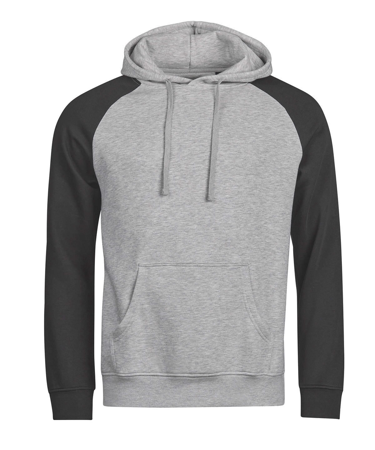 UNLABELED two-tone hooded sweatshirt (5156) - TJ123 - Heather Grey Black - Customisable Hoodies