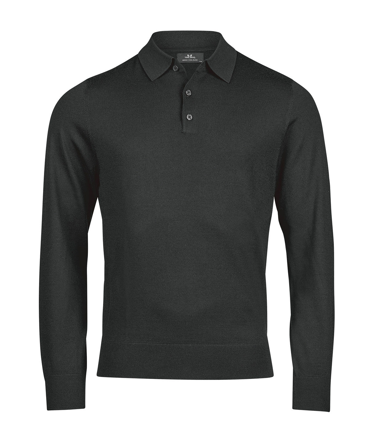 Polo knit (6002) - TJ131 - Black - Customisable Polos