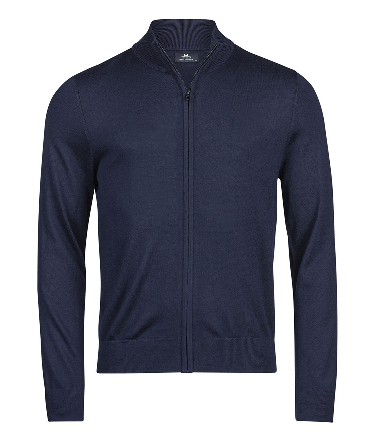 Full-zip knit (6012) - TJ132 - Navy - Customisable Knitted Jumpers