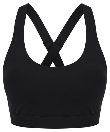 Tombo Medium Impact Core Bra TL371 - Black - Customisable Bras