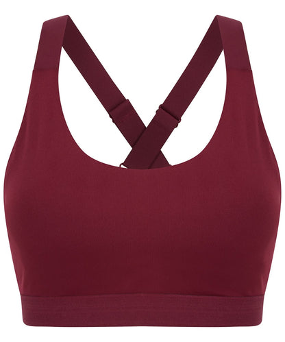 Tombo Medium Impact Core Bra TL371 - Deep Burgundy S - Customisable Bras