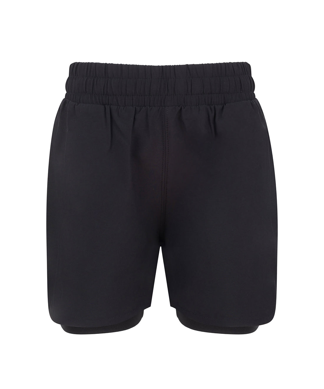 Kids double-layer sports shorts - TL617 - Black - Customisable Shorts