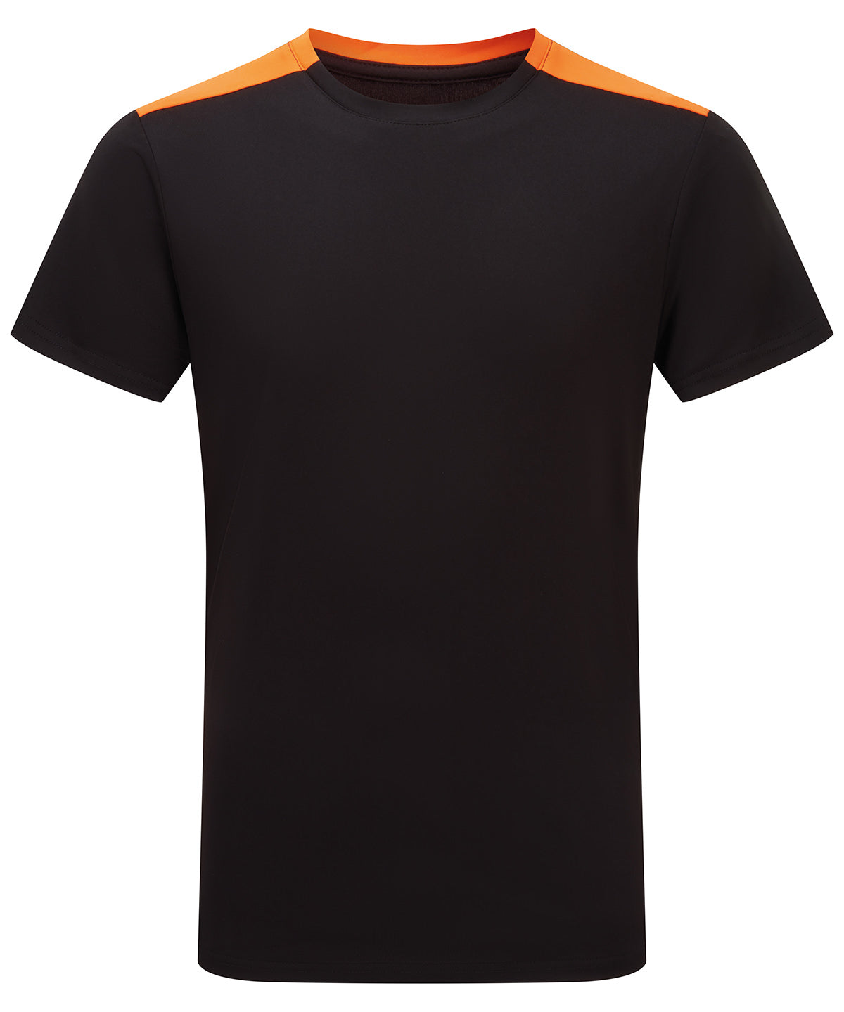 TriDri® contrast performance t-shirt - TR009 - Black Orange - Customisable T-Shirts