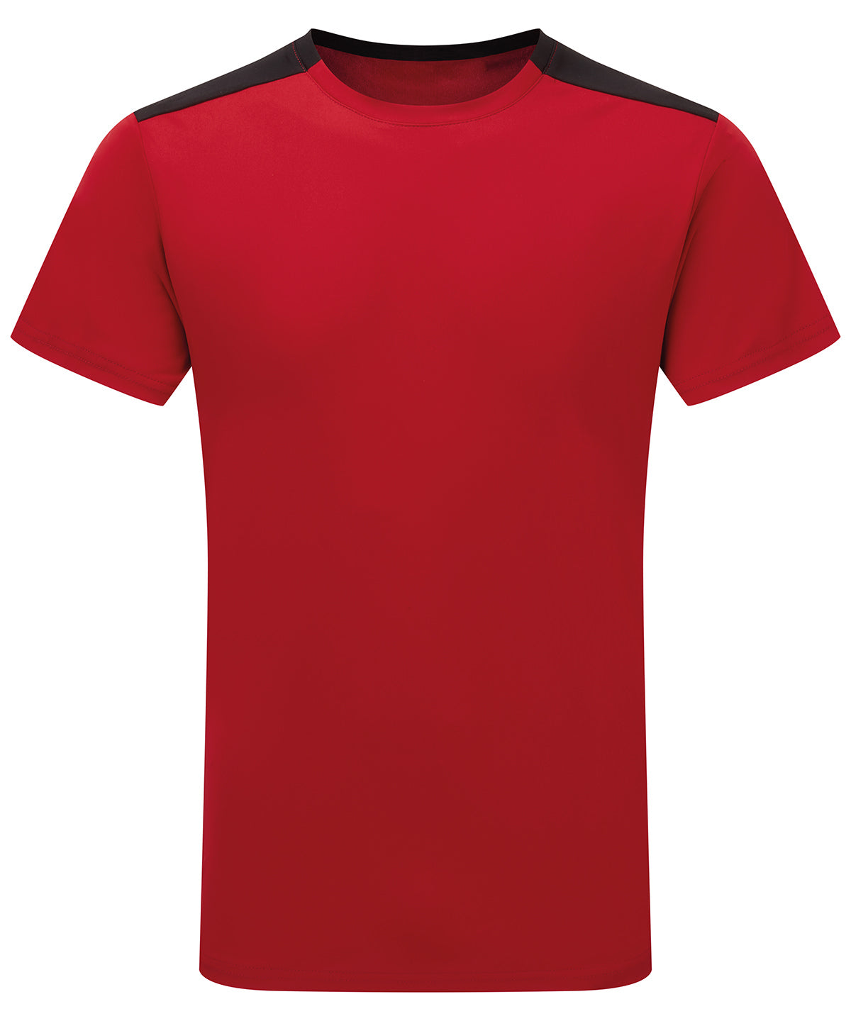 TriDri® contrast performance t-shirt - TR009 - Fire Red Black - Customisable T-Shirts