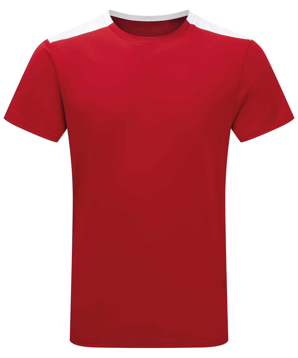 TriDri® contrast performance t-shirt - TR009 - Fire Red White - Customisable T-Shirts