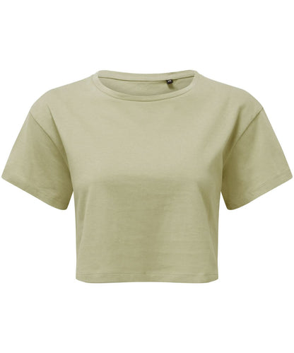 TriDri Tridri WomenS Crop Top TR019 - Sage Green - Customisable T-Shirt