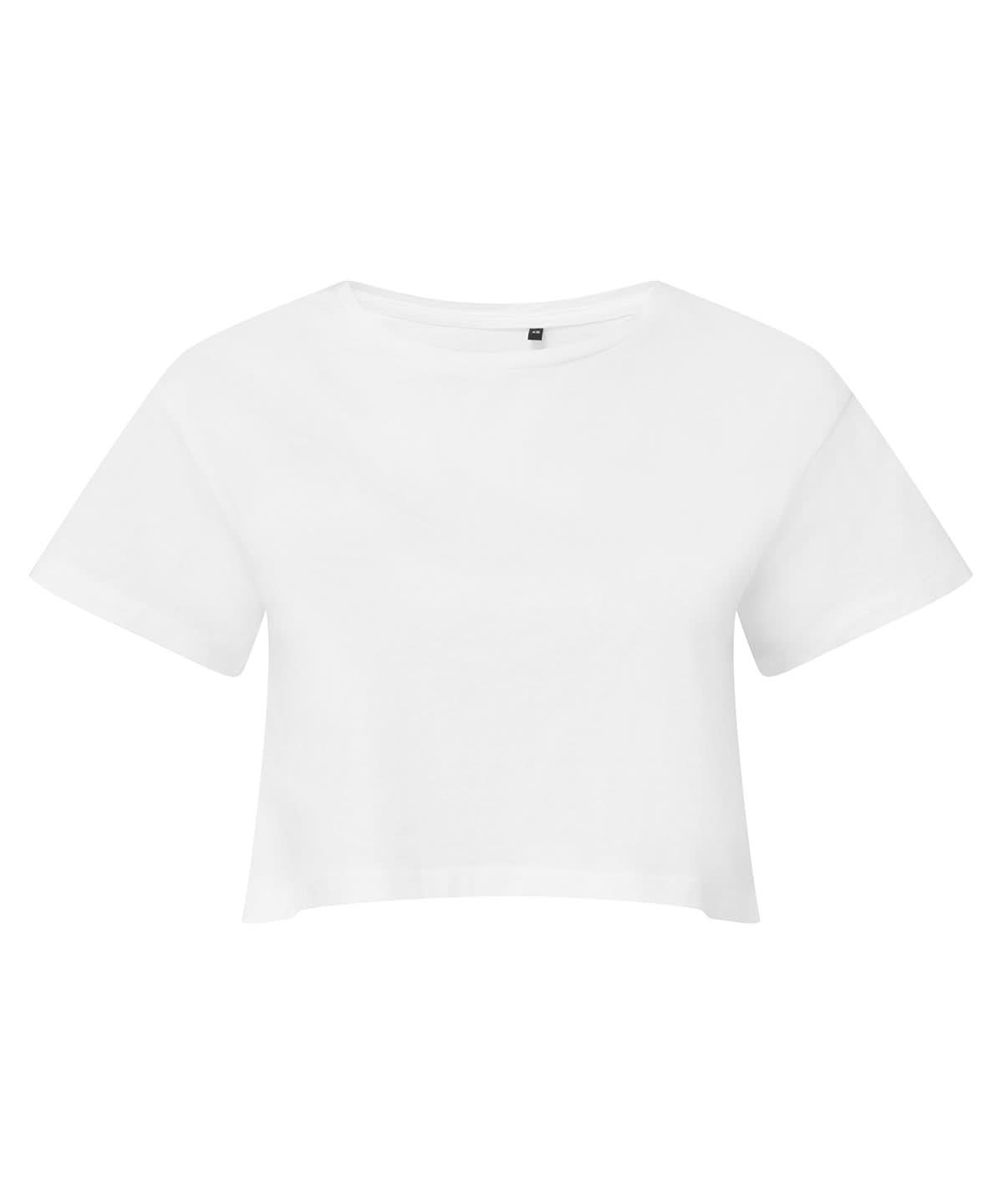 TriDri Tridri WomenS Crop Top TR019 - White - Customisable T-Shirt