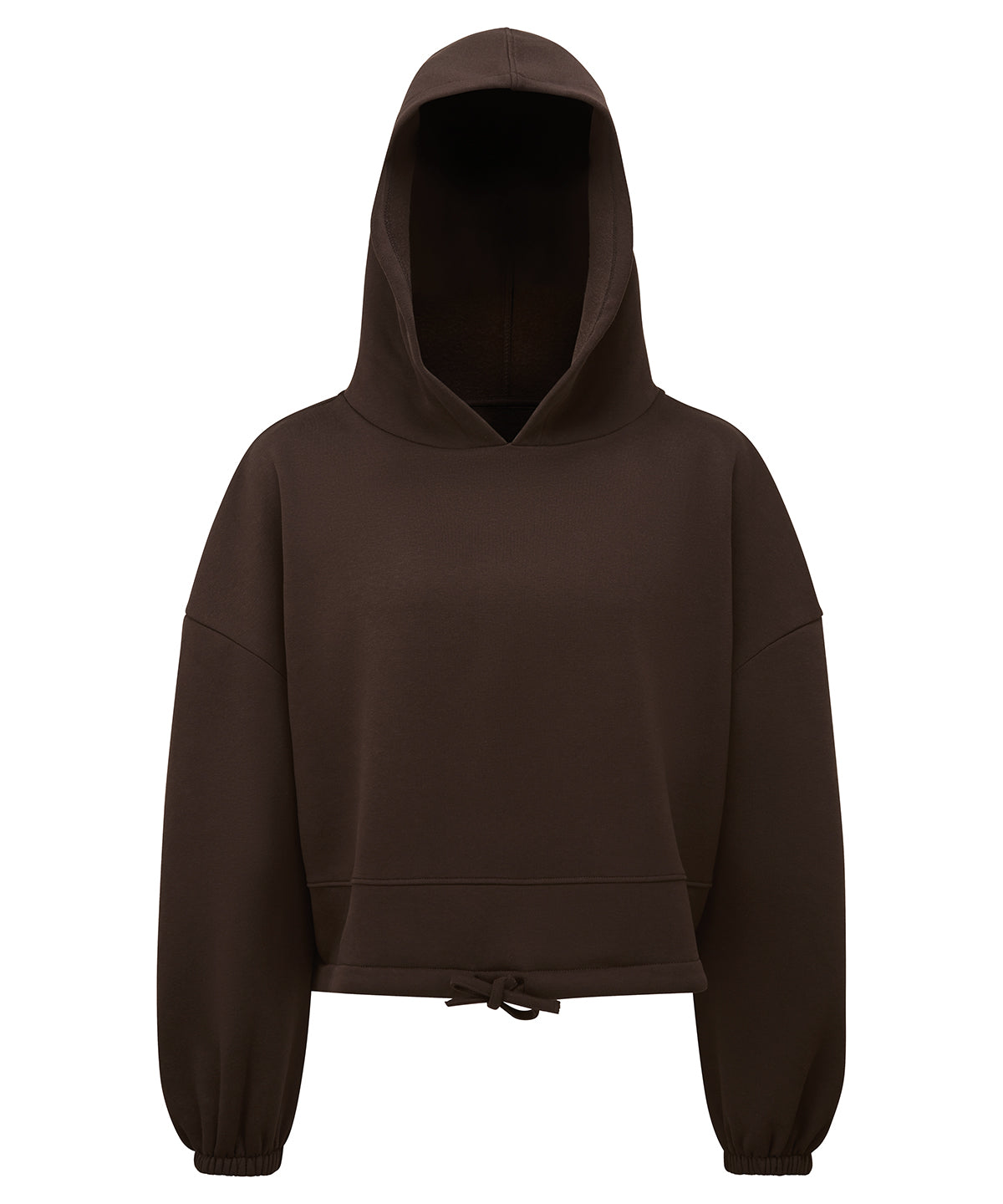 WomenS Cropped Oversize Hoodie - TR085 - Chocolate - Customisable Hoodies