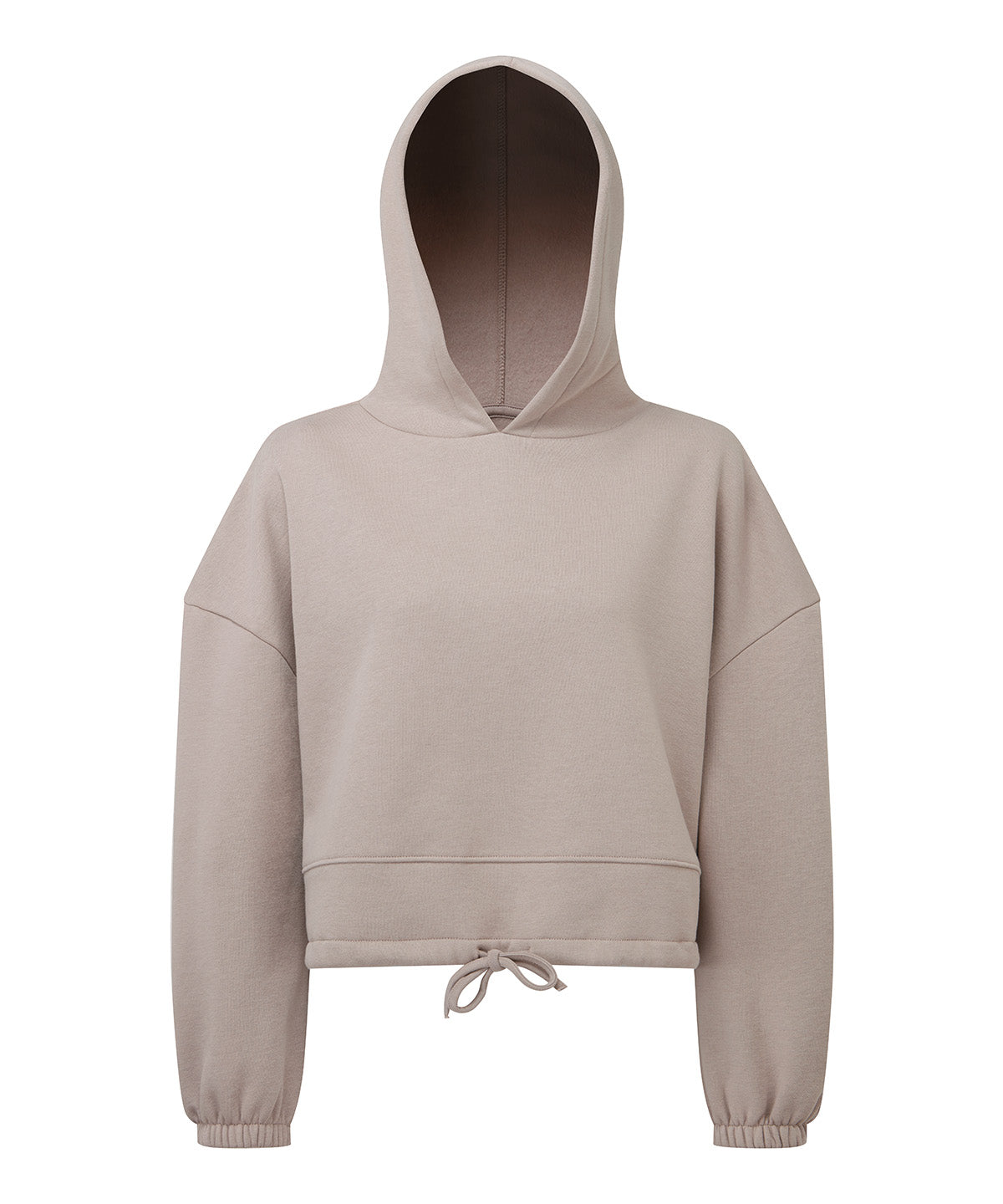 WomenS Cropped Oversize Hoodie - TR085 - Stone - Customisable Hoodies