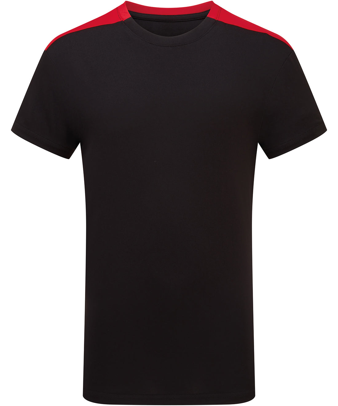Kids TriDri® contrast performance t-shirt - TR09B - Black Fire Red - Customisable T-Shirts