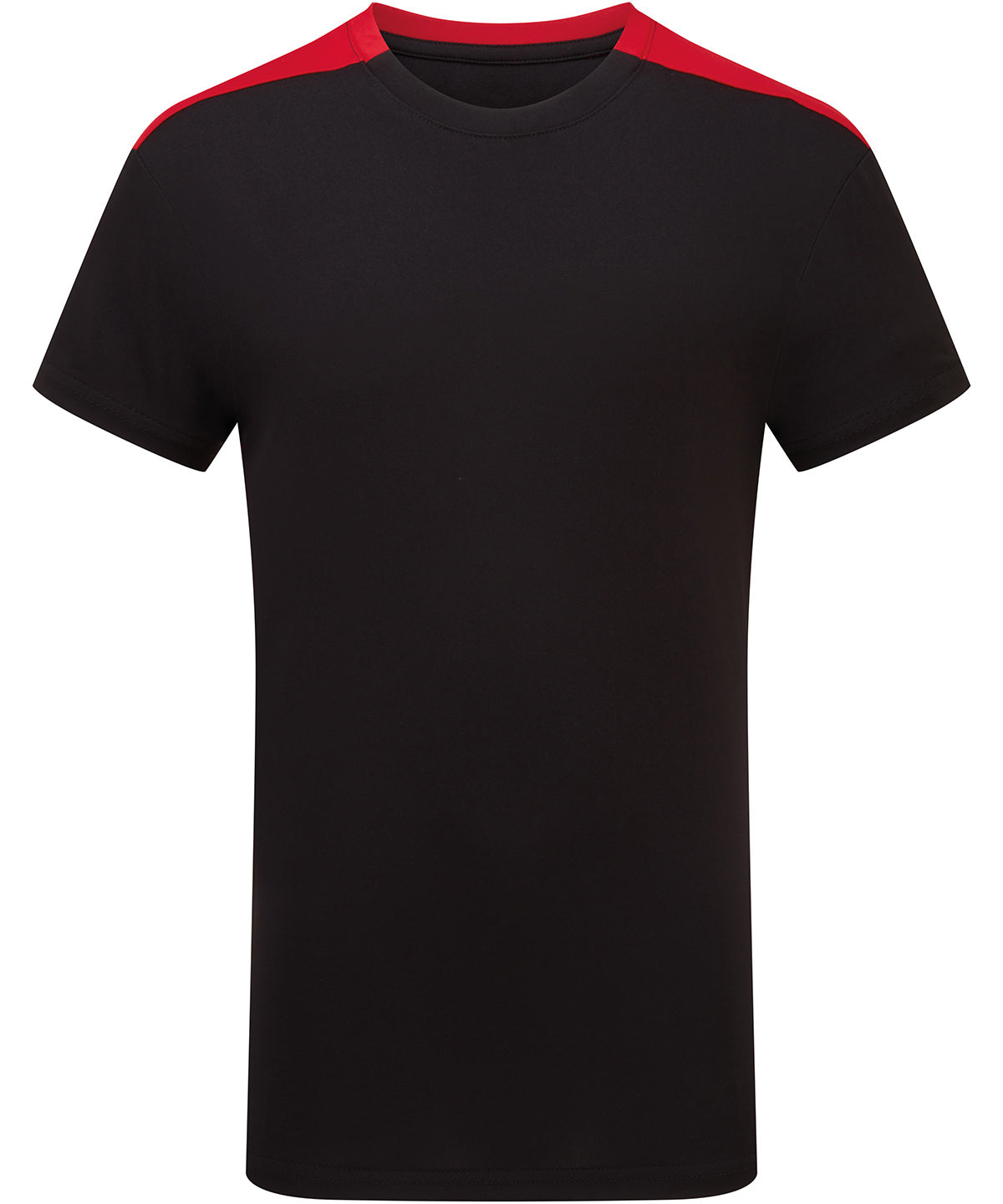 Kids TriDri® contrast performance t-shirt - TR09B - Black Fire Red - Customisable T-Shirts
